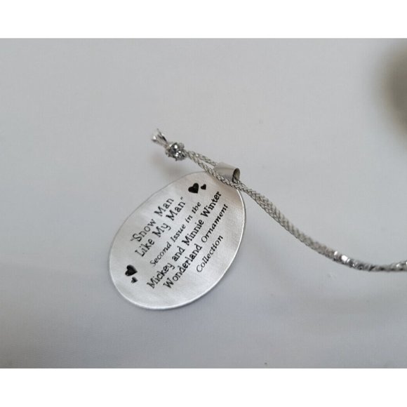 Mickey Mouse 2007 Snow Globe Ornament SNOW MAN LIKE MY MAN Bradford #A0909 COA - Picture 8 of 11